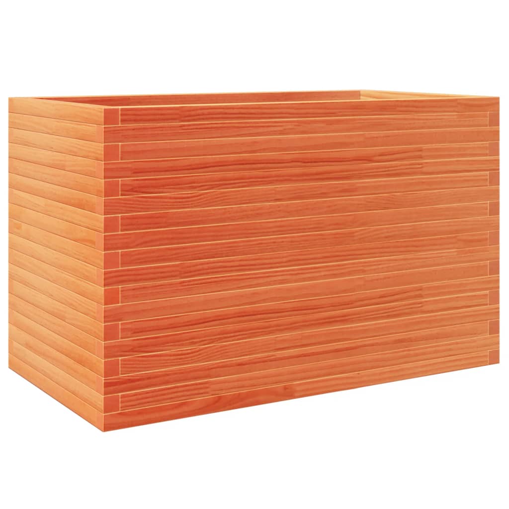 Garden Planter Wax Brown 110x60x68.5 cm Solid Wood Pine