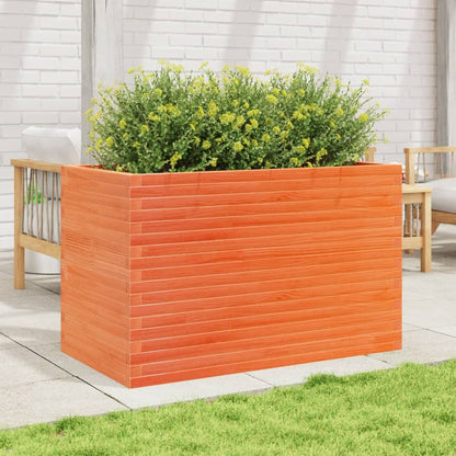 Garden Planter Wax Brown 110x60x68.5 cm Solid Wood Pine