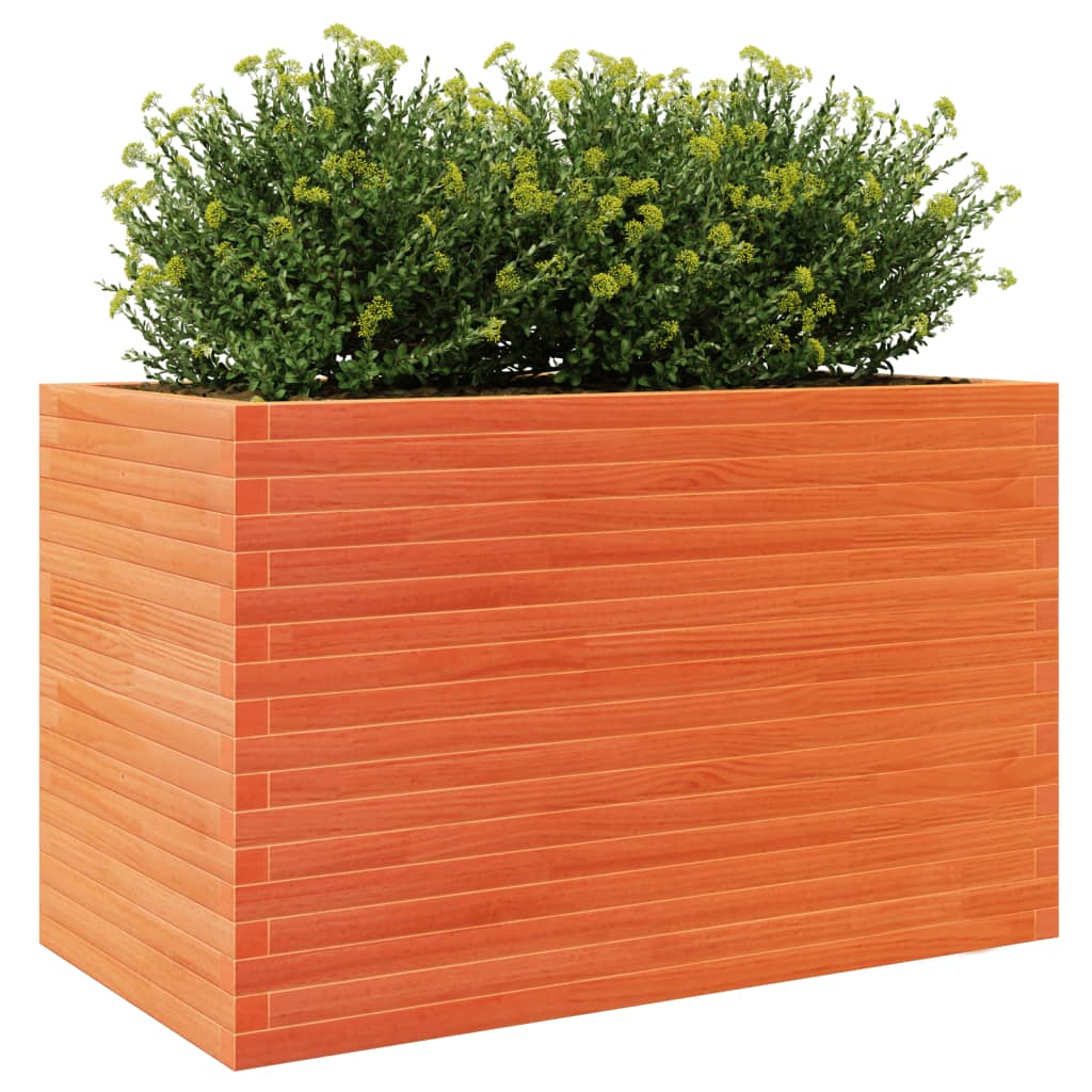 Garden Planter Wax Brown 110x60x68.5 cm Solid Wood Pine