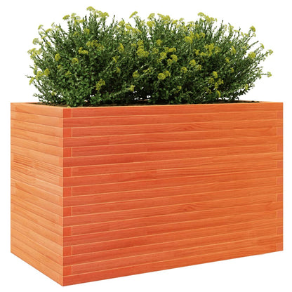 Garden Planter Wax Brown 110x60x68.5 cm Solid Wood Pine