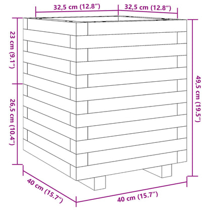 Garden Planter 40x40x49.5 cm Solid Wood Pine