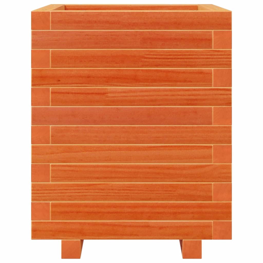 Garden Planter Wax Brown 40x40x49.5 cm Solid Wood Pine