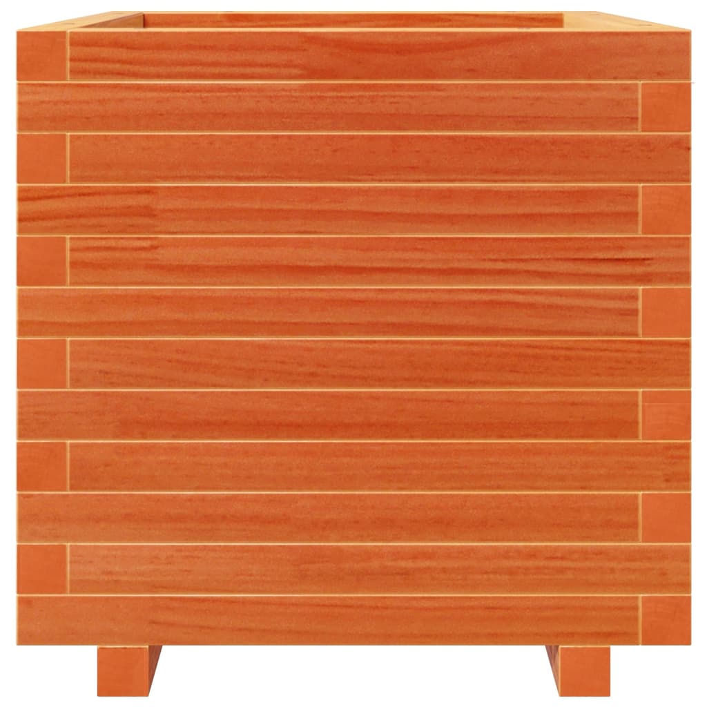 Garden Planter Wax Brown 50x50x49.5 cm Solid Wood Pine