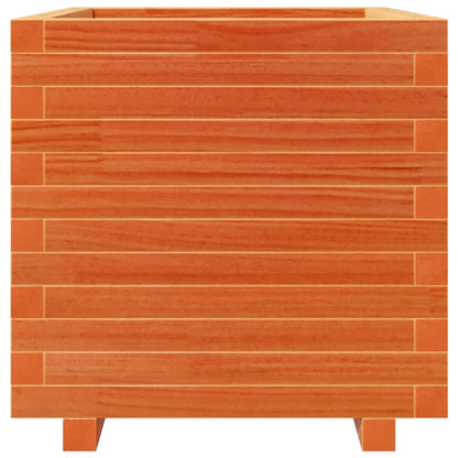 Garden Planter Wax Brown 50x50x49.5 cm Solid Wood Pine