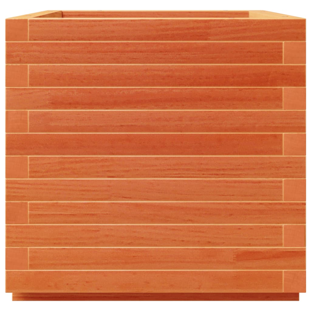 Garden Planter Wax Brown 50x50x49.5 cm Solid Wood Pine