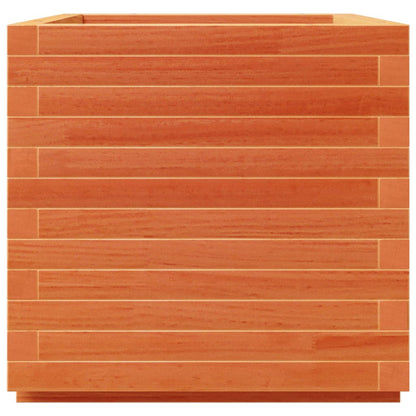 Garden Planter Wax Brown 50x50x49.5 cm Solid Wood Pine