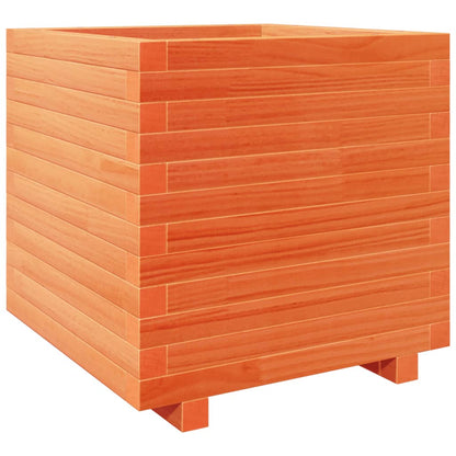Garden Planter Wax Brown 50x50x49.5 cm Solid Wood Pine