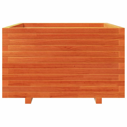 Garden Planter Wax Brown 80x80x49.5 cm Solid Wood Pine