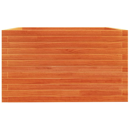 Garden Planter Wax Brown 80x80x49.5 cm Solid Wood Pine
