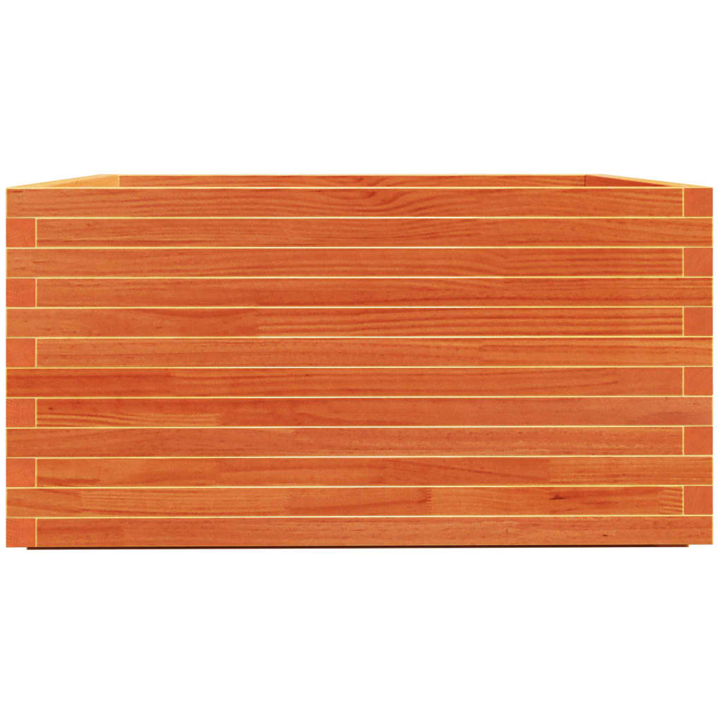 Garden Planter Wax Brown 90x90x49.5 cm Solid Wood Pine