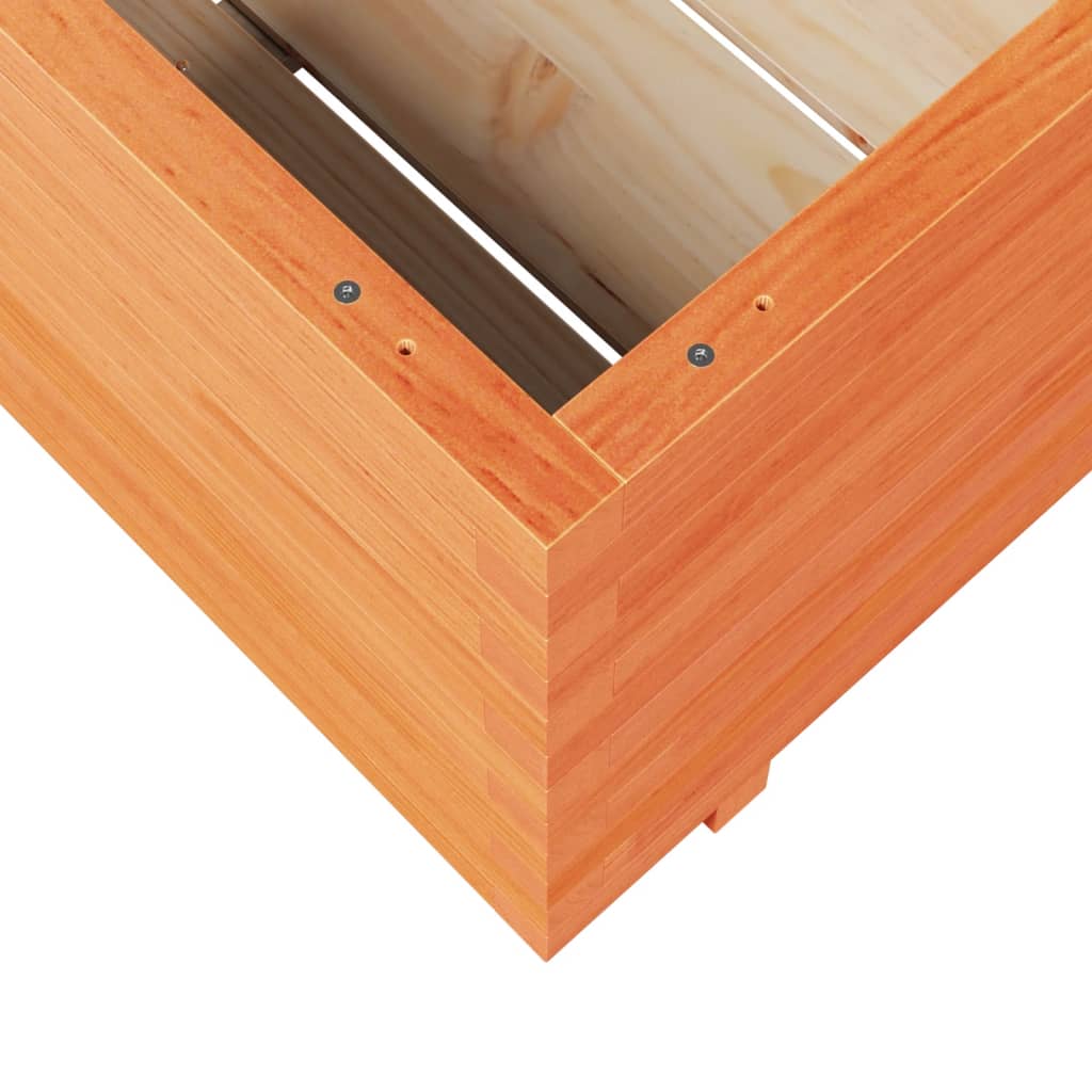 Garden Planter Wax Brown 90x90x49.5 cm Solid Wood Pine