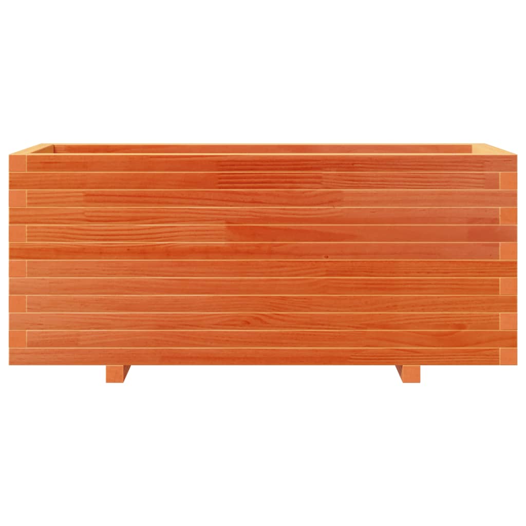 Garden Planter Wax Brown 110x40x49.5 cm Solid Wood Pine