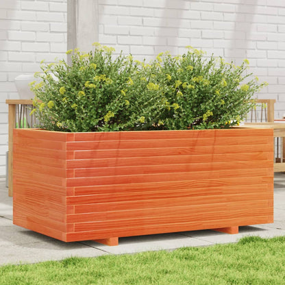 Garden Planter Wax Brown 110x60x49.5 cm Solid Wood Pine