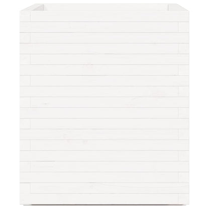 Garden Planter White 60x60x72.5 cm Solid Wood Pine