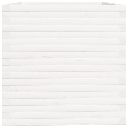 Garden Planter White 70x70x72.5 cm Solid Wood Pine