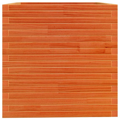 Garden Planter Wax Brown 70x70x72.5 cm Solid Wood Pine