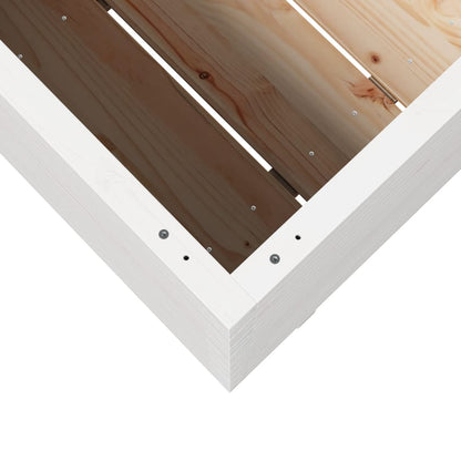 Garden Planter White 70x40x72.5 cm Solid Wood Pine