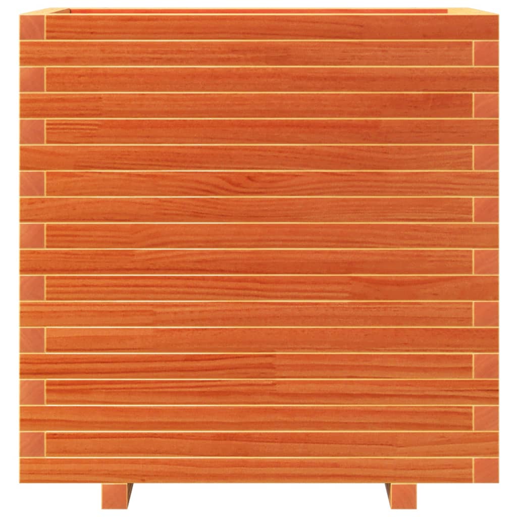 Garden Planter Wax Brown 70x40x72.5 cm Solid Wood Pine