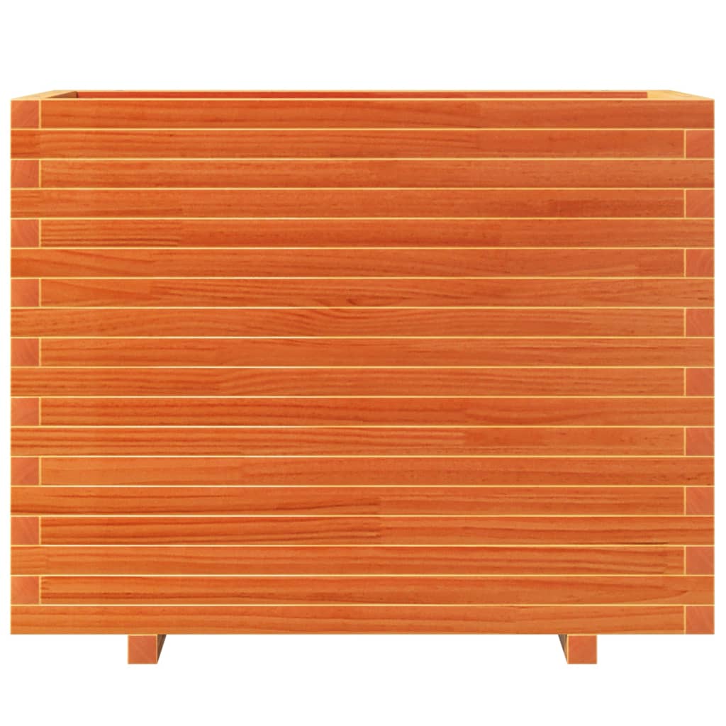 Garden Planter Wax Brown 90x40x72.5 cm Solid Wood Pine