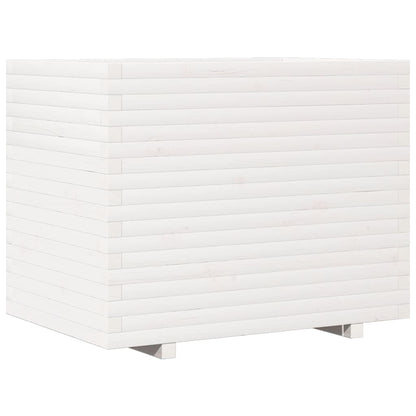 Garden Planter White 90x60x72.5 cm Solid Wood Pine