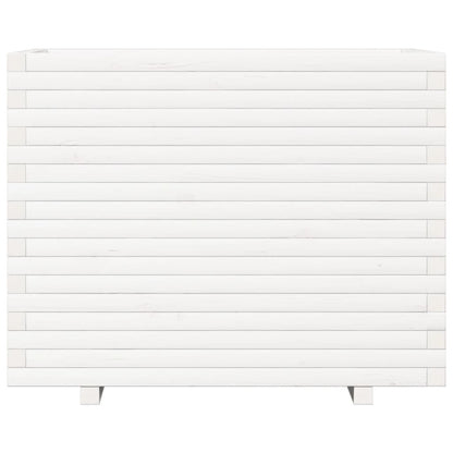 Garden Planter White 90x60x72.5 cm Solid Wood Pine