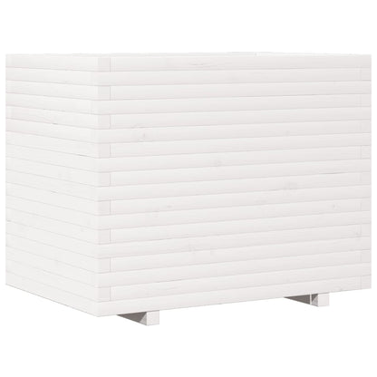 Garden Planter White 90x60x72.5 cm Solid Wood Pine
