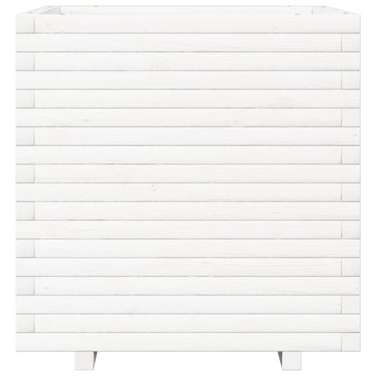 Garden Planter White 70x70x72 cm Solid Wood Pine