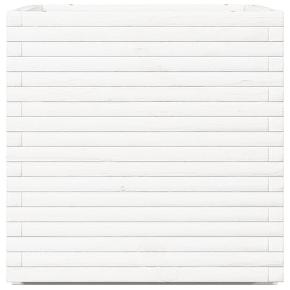 Garden Planter White 70x70x72 cm Solid Wood Pine