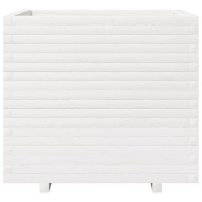 Garden Planter White 80x80x72 cm Solid Wood Pine