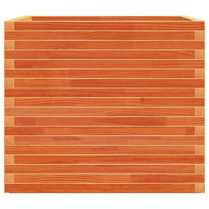 Garden Planter Wax Brown 80x80x72 cm Solid Wood Pine