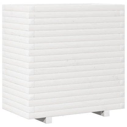 Garden Planter White 70x40x72 cm Solid Wood Pine