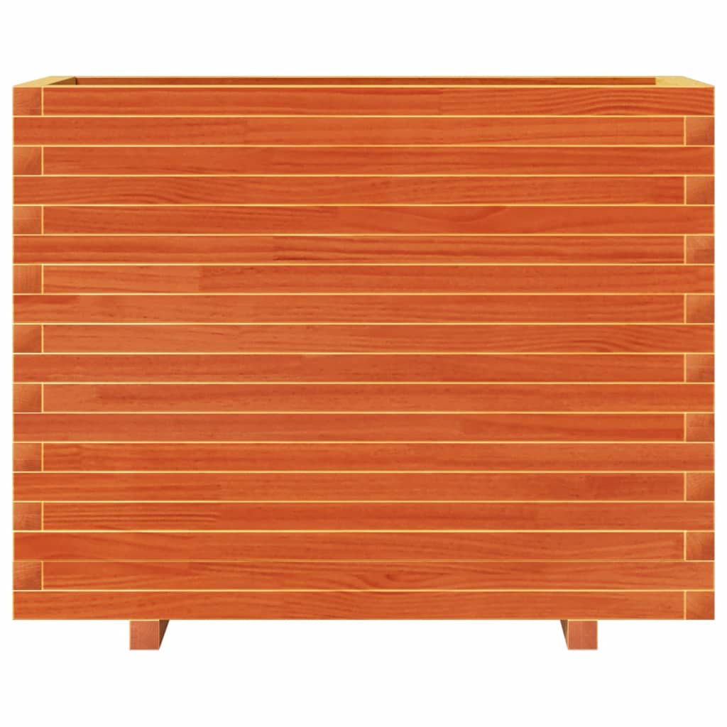 Garden Planter Wax Brown 90x40x72 cm Solid Wood Pine