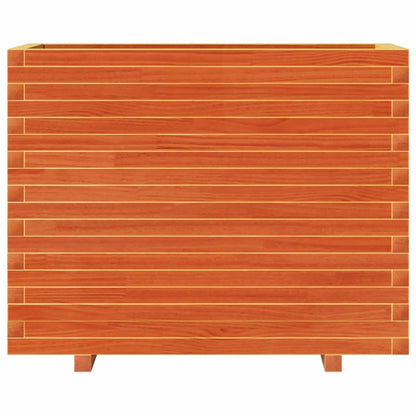Garden Planter Wax Brown 90x40x72 cm Solid Wood Pine