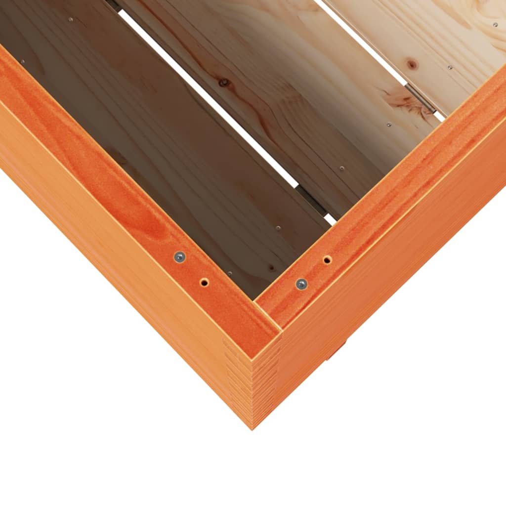 Garden Planter Wax Brown 110x40x72 cm Solid Wood Pine