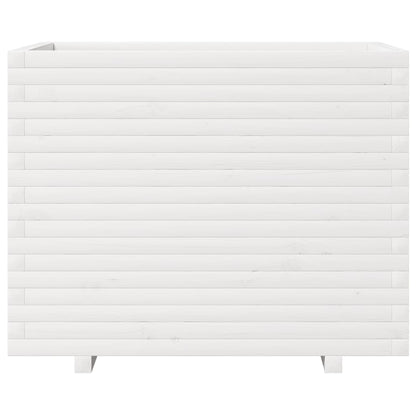 Garden Planter White 90x60x72 cm Solid Wood Pine