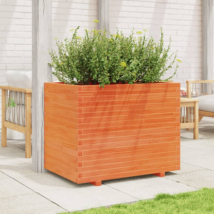 Garden Planter Wax Brown 90x60x72 cm Solid Wood Pine