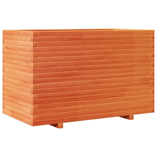 Garden Planter Wax Brown 110x60x72 cm Solid Wood Pine