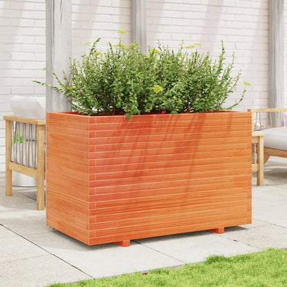Garden Planter Wax Brown 110x60x72 cm Solid Wood Pine