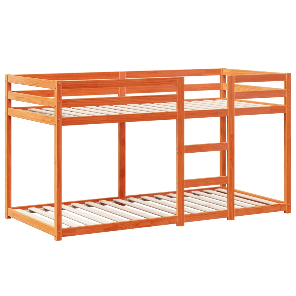 Bunk Bed without Mattress Wax Brown 80x200 cm Solid Wood Pine