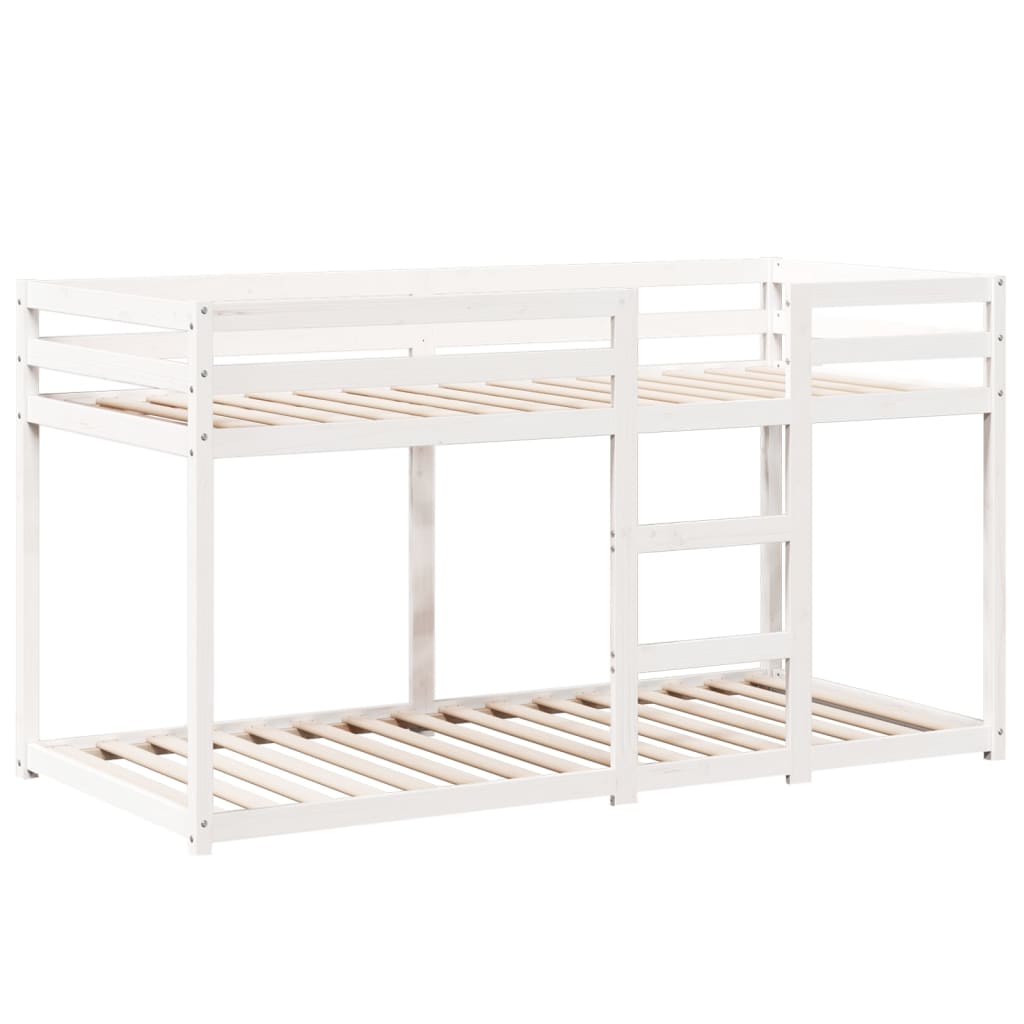 Bunk Bed without Mattress White 90x200 cm Solid Wood Pine