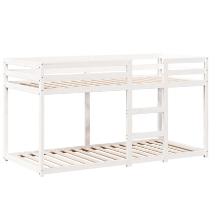 Bunk Bed without Mattress White 90x200 cm Solid Wood Pine
