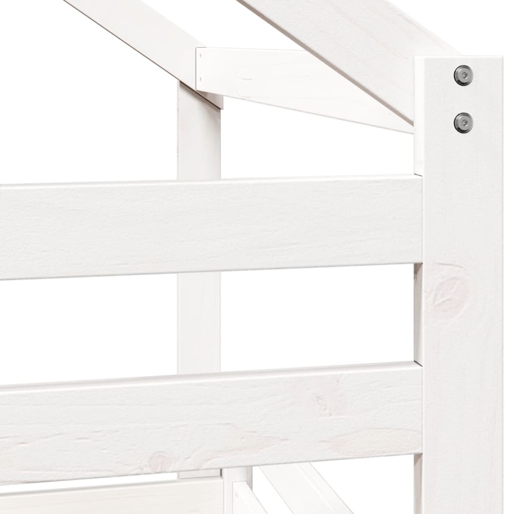 Bunk Bed without Mattress White 90x200 cm Solid Wood Pine