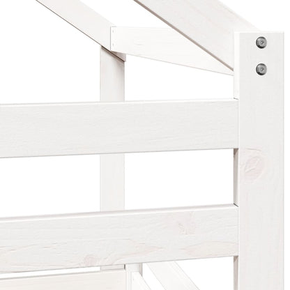 Bunk Bed without Mattress White 90x200 cm Solid Wood Pine