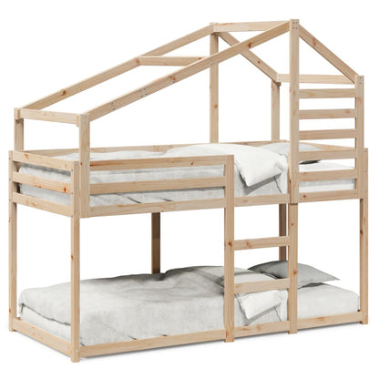 Bunk Bed without Mattress 90x200 cm Solid Wood Pine
