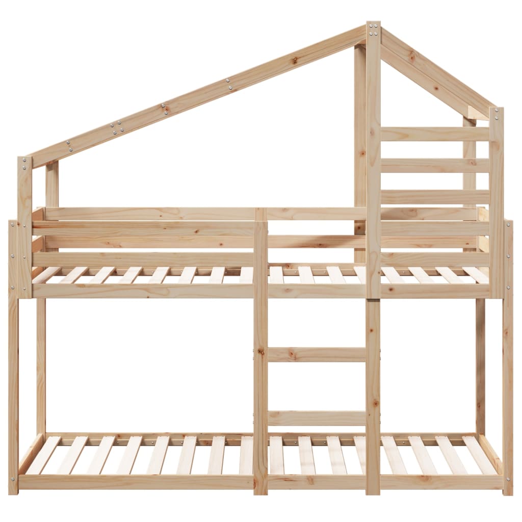Bunk Bed without Mattress 90x200 cm Solid Wood Pine