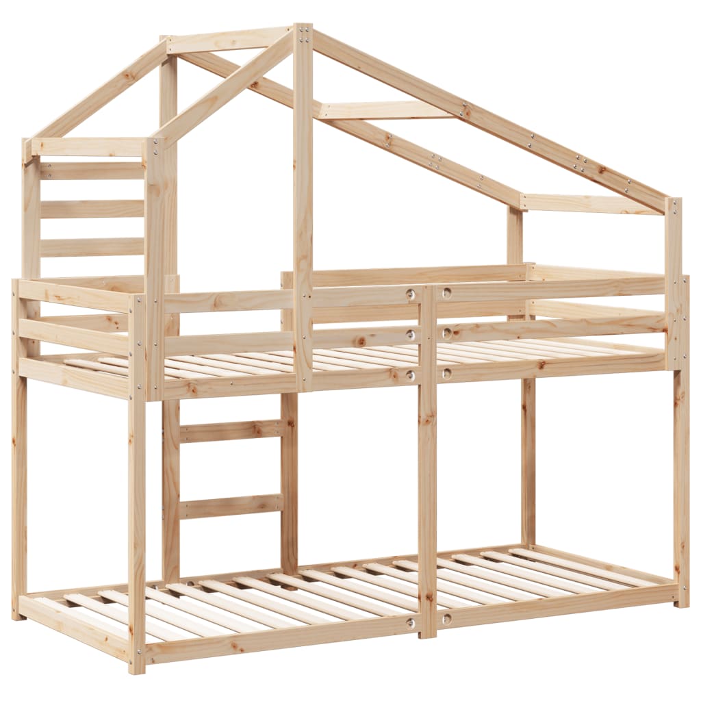 Bunk Bed without Mattress 90x200 cm Solid Wood Pine