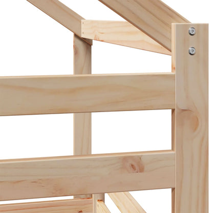 Bunk Bed without Mattress 90x200 cm Solid Wood Pine