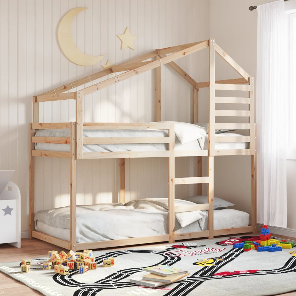 Bunk Bed without Mattress 90x200 cm Solid Wood Pine