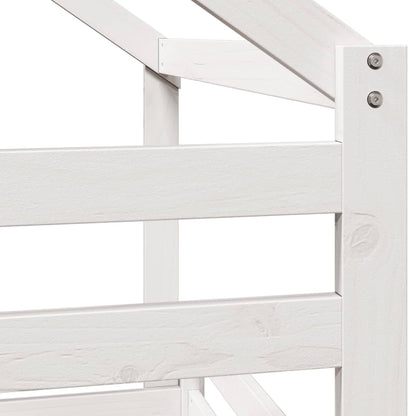 Bunk Bed without Mattress White 90x200 cm Solid Wood Pine