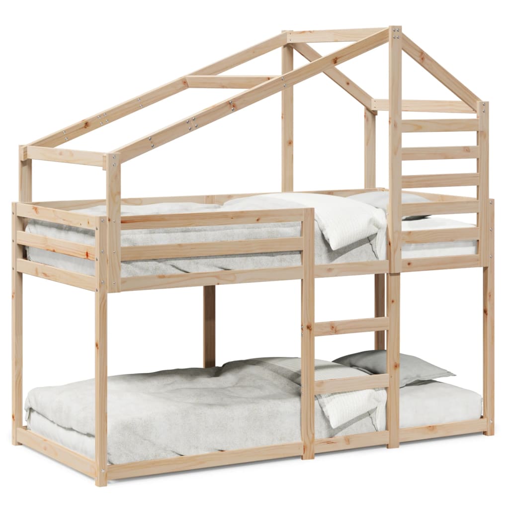 Bunk Bed without Mattress 90x190 cm Single Solid Wood Pine